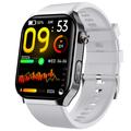 Smartwatch impermeabile F700 con SOS, ECG, monitoraggio della salute del sonno e del fitness - cinturino in silicone - grigio