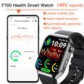 SF700 Waterproof Smartwatch with SOS, ECG, Sleep & Fitness Health Monitor - Silicone Strap (Open Box - Bulk Satisfactory) - Grey