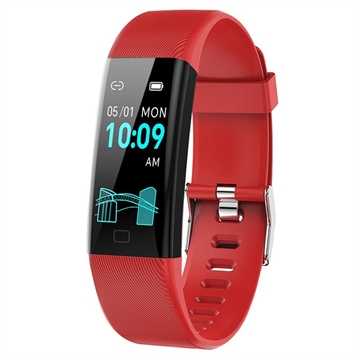 Bracciale intelligente F71 / Fitness Tracker con monitoraggio della pressione sanguigna - Rosso