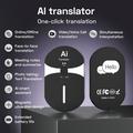 Traduttore Bluetooth magnetico con IA F8pro, 138 lingue - Grigio
