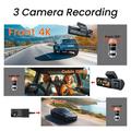 Dash cam F9 4K con tripla lente, GPS e controllo tramite app