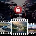 Dash cam F9 4K con tripla lente, GPS e controllo tramite app