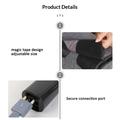 Massaggiatore per gambe a compressione d\'aria FE-7204A con funzione di riscaldamento per le ginocchia - Nero / Blu