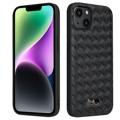 Custodia Rivestita Fierre Shann per iPhone 14 - Woven Pattern