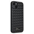 Custodia Rivestita Fierre Shann per iPhone 14 - Woven Pattern