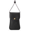 Custodia universale alla moda con portacarte e tracolla - 16.5x9.5cm - Nera
