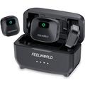 Microfono lavalier wireless Feelworld LM1 con 2 trasmettitori - Nero