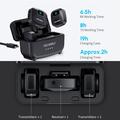 Microfono lavalier wireless Feelworld LM1 con 2 trasmettitori - Nero