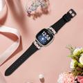 Cinturino in pelle elegante con strass per Fitbit Versa 3/Sense