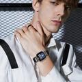 Cinturino in pelle elegante con strass per Fitbit Versa 3/Sense