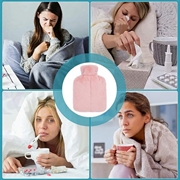 Copri-scaldapiedi in pile / Borsa dell\'acqua calda da 3 litri - Rosa