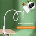 Supporto flessibile a collo d\'oca con morsetto per telecamera di sicurezza e baby monitor - 110cm - Bianco