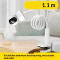 Supporto flessibile a collo d\'oca con morsetto per telecamera di sicurezza e baby monitor - 110cm - Bianco