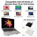 Supporto flessibile e regolabile per laptop/tablet 10"-15.6" - Nero