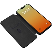Custodia a Flip per iPhone 15 Pro - Fibra di Carbonio