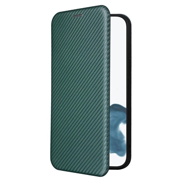 Custodia Flip per iPhone 14 Pro - Fibra di carbonio - Verde