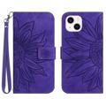 Custodia a Portafoglio Sunflower Serie per iPhone 14 Plus - Viola Scuro