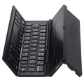 Foldable Bluetooth Keyboard and Desktop Holder - Black