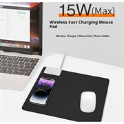 Tappetino per mouse pieghevole con ricarica wireless da 15W