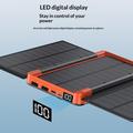 Power bank solare pieghevole con ricarica wireless da 20000mAh - Arancione / Nero