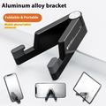 Supporto telefonico pieghevole in lega di alluminio per smartphone/tablet 4-7" - Nero