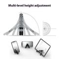 Supporto telefonico pieghevole in lega di alluminio per smartphone/tablet 4-7" - Nero