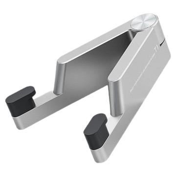Supporto telefonico pieghevole in lega di alluminio per smartphone/tablet 4-7" - Argento