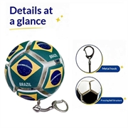 Portachiavi antistress a forma di bandiera del Brasile - Pallina antistress da calcio - Brasile