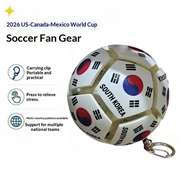 Portachiavi antistress a forma di bandiera della nazionale di calcio - Pallina antistress da calcio - Corea