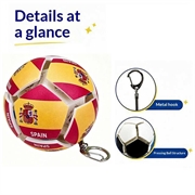 Portachiavi antistress a forma di bandiera della nazionale di calcio - Pallina antistress da calcio - Spagna
