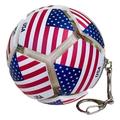 Portachiavi antistress con bandiera nazionale e pallone da calcio - Pallina antistress da calcio - USA