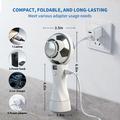 Ventilatore portatile Football Design - 4000mAh, display a LED, funzione di impacco freddo - Bianco