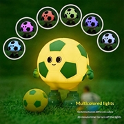 Lampada da notte RGB per bambini a tema calcio con 3 livelli di luminosità - Verde / Giallo