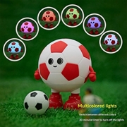 Lampada da notte RGB per bambini a tema calcio con 3 livelli di luminosità - Rosso / Bianco