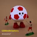 Lampada da notte RGB per bambini a tema calcio con 3 livelli di luminosità - Rosso / Bianco
