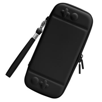 Nintendo Switch Custodia protettiva in pelle PU a tinta unita Borsa portatile antiurto - Nero