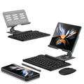 Per Samsung Galaxy Z Fold4 5G / Fold3 5G / Fold2 5G / Fold 5G Tastiera Supporto pieghevole magnetico con penna stilo mouse - Grigio