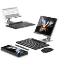 Per Samsung Galaxy Z Fold4 5G / Fold3 5G / Fold2 5G / Fold 5G Tastiera Supporto pieghevole magnetico con penna stilo mouse - Argento