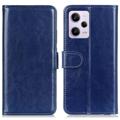 Custodia a portafoglio per Xiaomi Redmi Note 12 Pro con chiusura magnetica - Blu