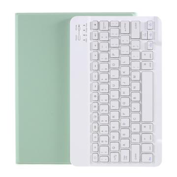 Custodia con Tastiera Bluetooth per iPad Air 2024/2022/2020 con Slot per Penna - Verde Chiaro