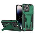 Custodia Ibrida Magnetica a Forma di V per iPhone 14 Pro Max - Verde