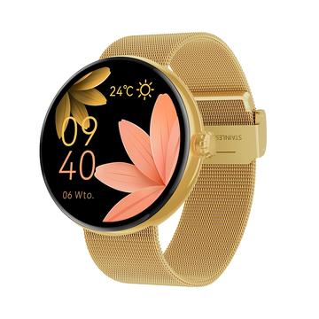 Forever Forevive 5 SB-365 Smartwatch di moda per le donne - Cinturino a rete - Oro