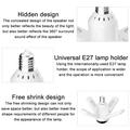 Lampada da soffitto RGB a quattro foglie con altoparlante Bluetooth e telecomando - E27