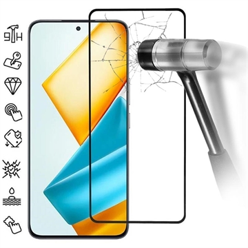 Pellicola salvaschermo in vetro temperato - 9H - a Copertura Totale per Honor 90 GT - Bordo Nero