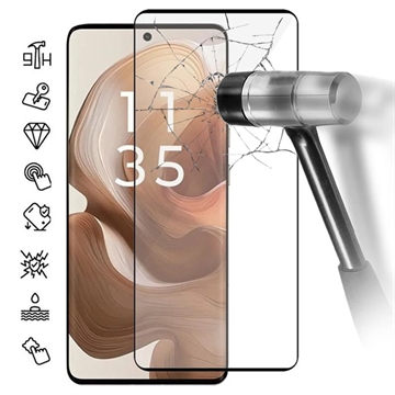 Pellicola salvaschermo in vetro temperato a Copertura Totale per Motorola Edge 50 - Bordo Nero