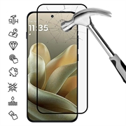 Motorola Edge 70 Pro Protezione dello schermo in vetro temperato a copertura totale - 9H - Bordo nero