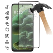 Pellicola salvaschermo in vetro temperato a Copertura Totale per Motorola Moto G35 - Bordo Nero