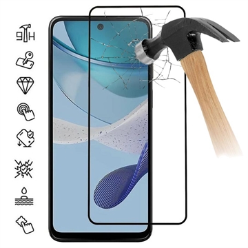 Pellicola salvaschermo in vetro temperato - 9H - a Copertura Totale per Motorola Moto G53 - Bordo Nero