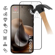 Motorola Moto G77 Protezione dello schermo in vetro temperato a copertura totale - 9H - Bordo nero