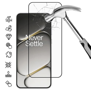 OnePlus Ace 6 Protezione dello schermo in vetro temperato a copertura totale - 9H - Bordo nero